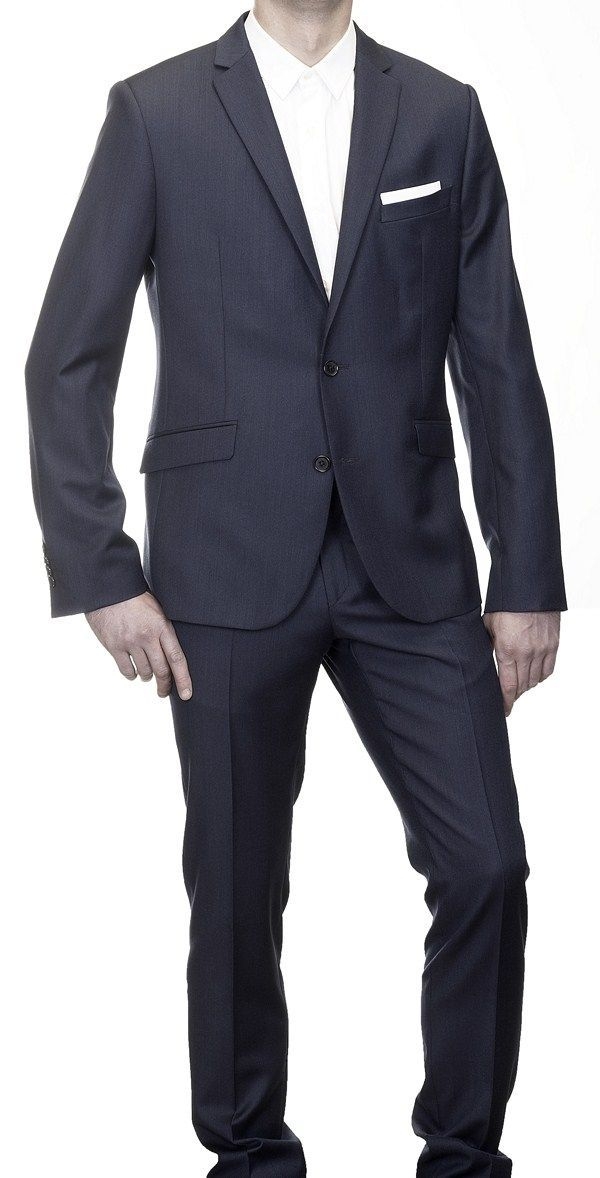 traje lana fria azul espalda